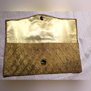 Vintage Gold Colored Beaded Purse circa 1960's